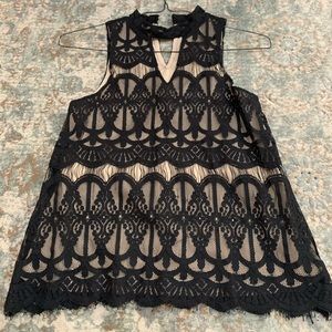 Black lace tank